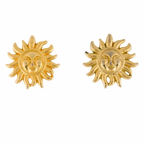 Versace Jewelry - Authentic Versace Vintage Sun Clip On Earrings